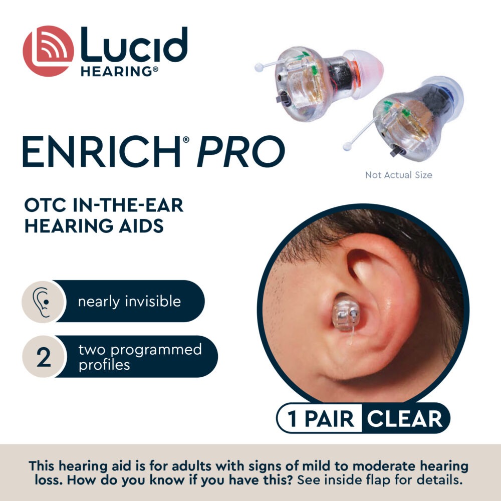 Enrich Pro ITE Hearing Aid Packaging